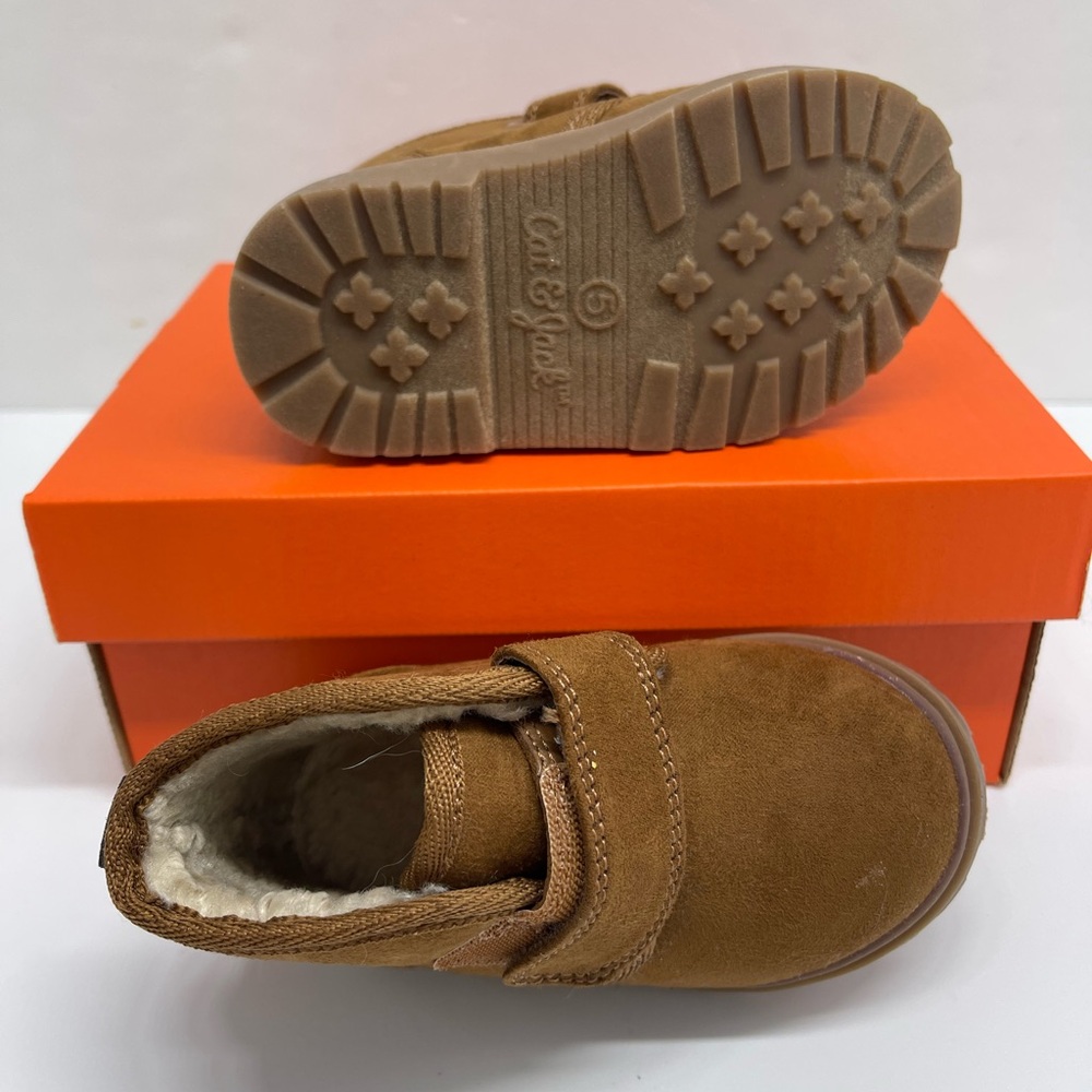 Kat & Jack Brown Kids Shoes with Velcro Strap - Picture 3 of 16